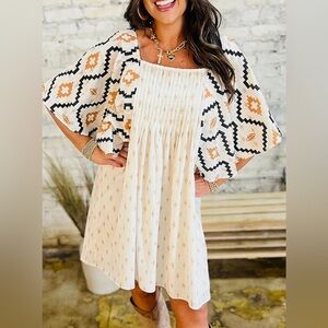 Boho Geometric Print Dress PTP IS 16 length is 31